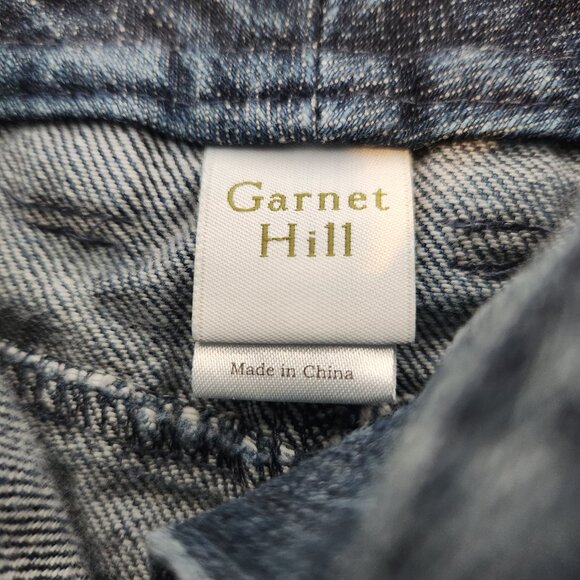 Garnet Hill Blue Jean Skirt Womens Size 12 Denim Pockets A-Line Cowboy Core - Picture 8 of 12